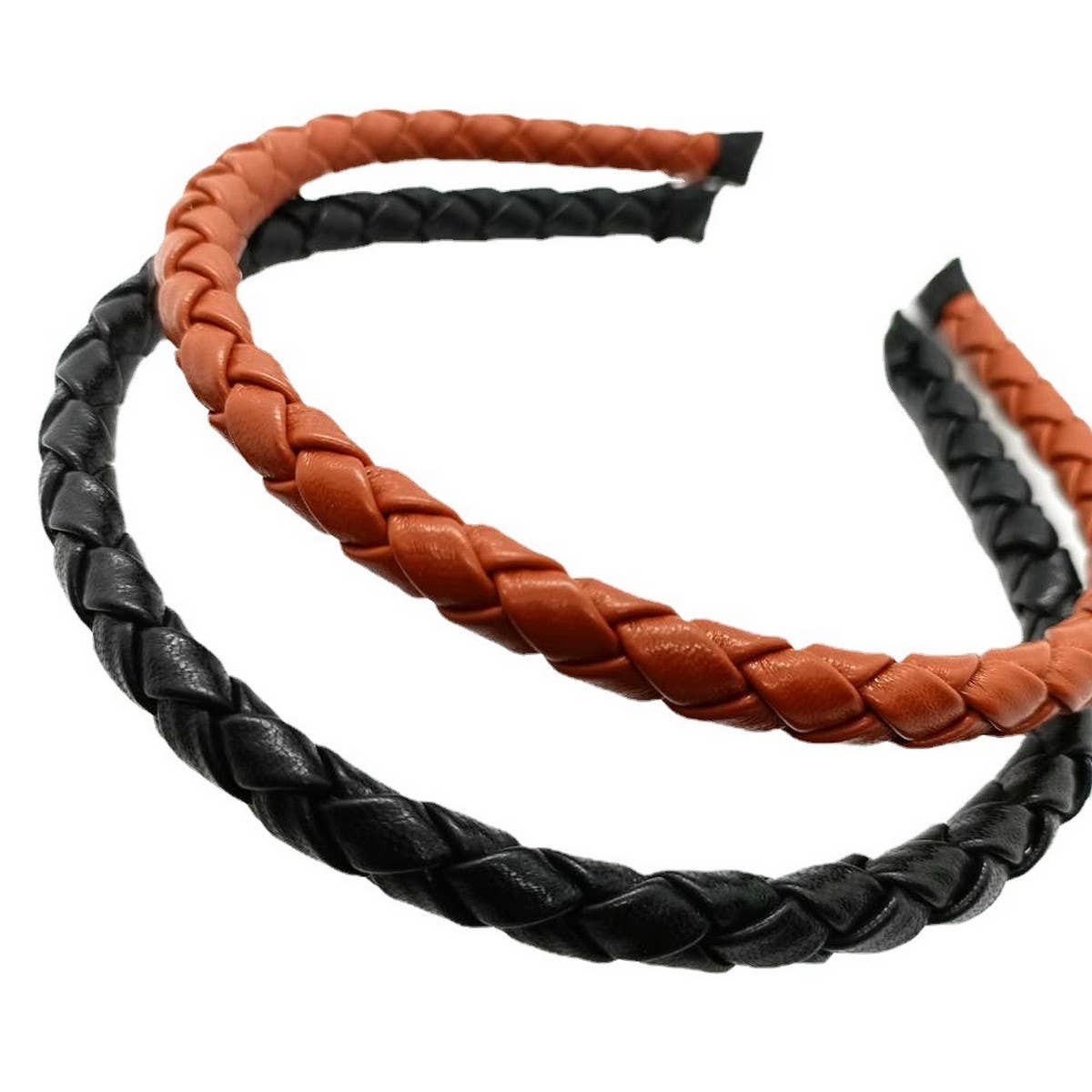 ELEGANT SIMPLE PU LEATHER WOVEN HEADBAND_CWAHA6343