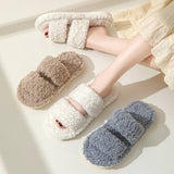 HOME CURLY INDOOR OPEN FUR SLIPPERS_CWSHS0825