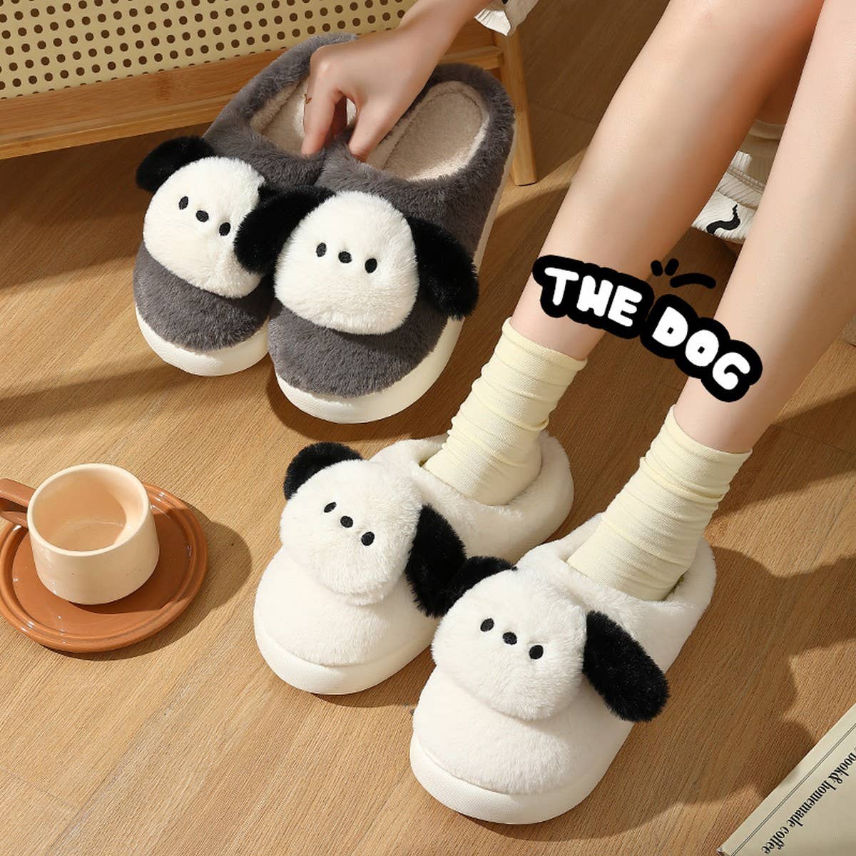 CUTE ANIMAL SLIPPER WARM MEMORY HOUSE SLIPPERS_CWSHS0313