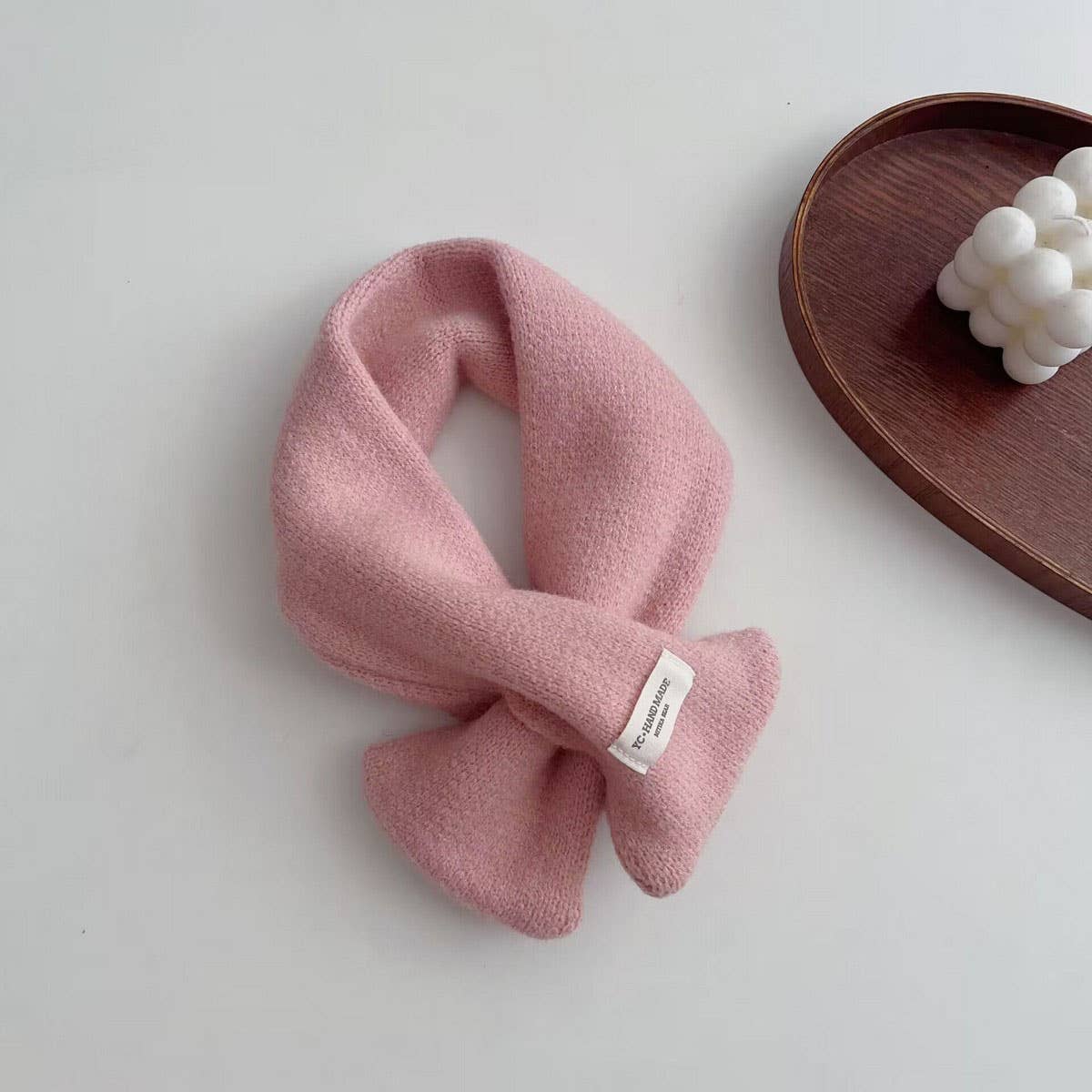KIDS KNIT SCARF SOFT WARM CROSS NECK WARMER_CWASC2092