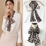 DOT PRINT SQUARE NECK SATIN SCARFS HEAD SCARF_CWASC0244