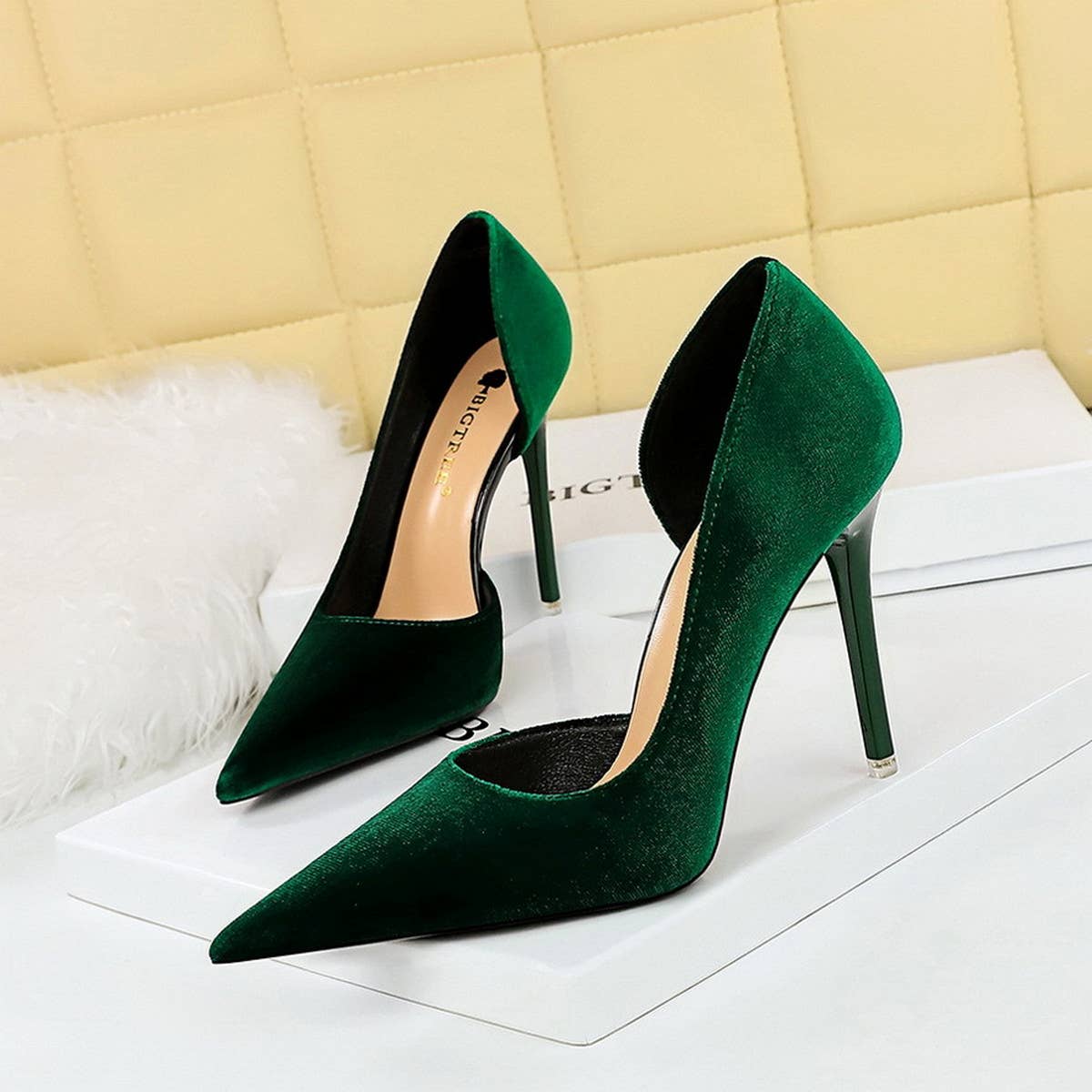 SHALLOW POINTED TOE SUEDE HIGH HEELED SHOES_CWSHH0068