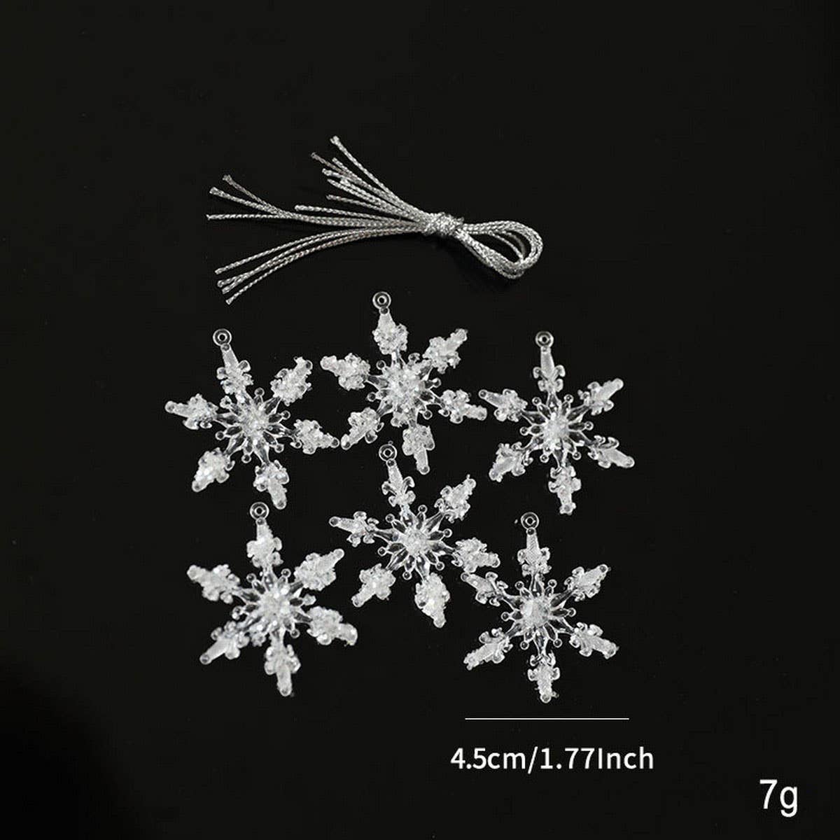 CLEAR ACRYLIC CHRISTMAS TREE ORNAMENT WITH GLITTER_CWMM9690