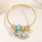 DIY GOLD STAINLESS STEEL ADJUSTABLE COUPLE BRACELET_CWMM8592