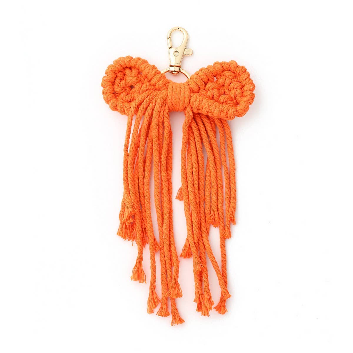 BOW TASSEL KEYCHAIN HANDCRAFTED WRIST STRAP_CWAB5073