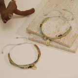 RICE BEAD HAND WOVEN MULTI LAYERED BRACELET_CWAB4633