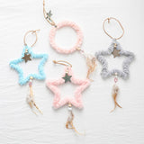 FIVE POINTED STAR PLUSH FEATHER XMAS HANGING DECOR_CWMM9797