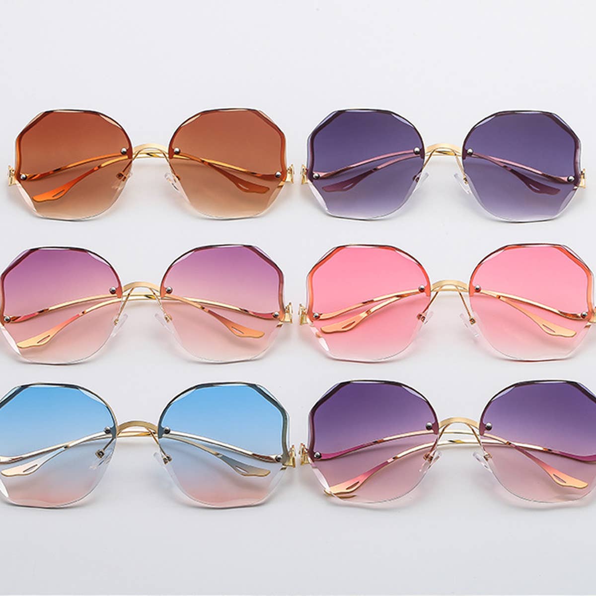 FASHIONABLE AND HIGH END RIMLESS SUNGLASSES_CWASG0383