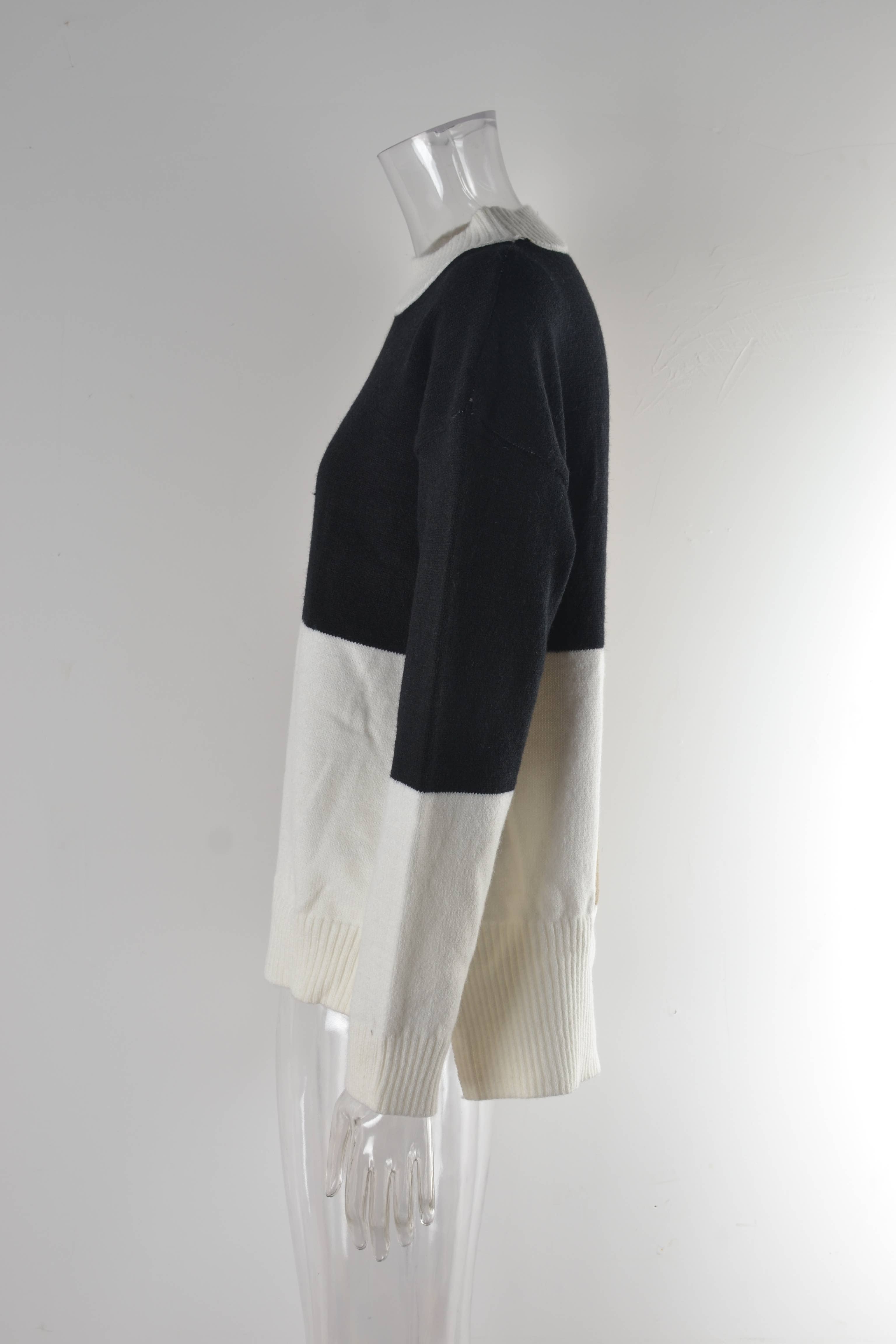 With Irregular Knit Loose Pullover Sweater