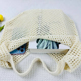 Cwab4579 _Straw Knit Hollow Beach Braided Shoulder Bag