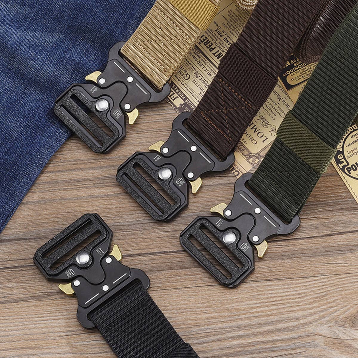 OUTDOOR BUCKLE COBRA CANVAS BELT_CWABE0365
