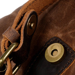 Vintage Waxed Canvas Drawstring Backpack_Cwab5519