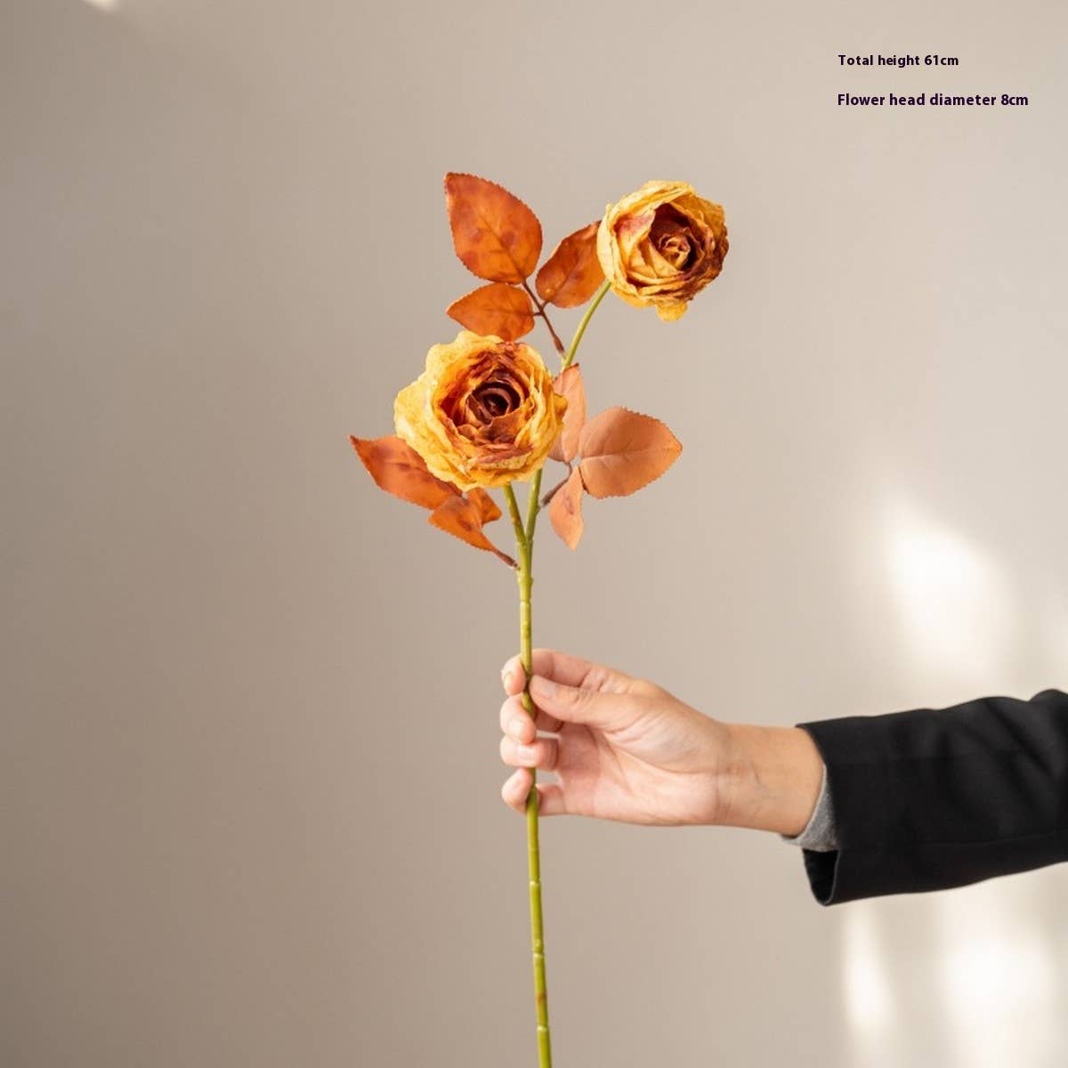 INK STYLED BURNT EDGE ROSE BOUQUET FOR DECOR_CWMM6572