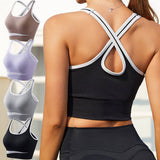 NEW FIXED CUP PUSH UP RUNNING SPORTS BRA_CWMU0304