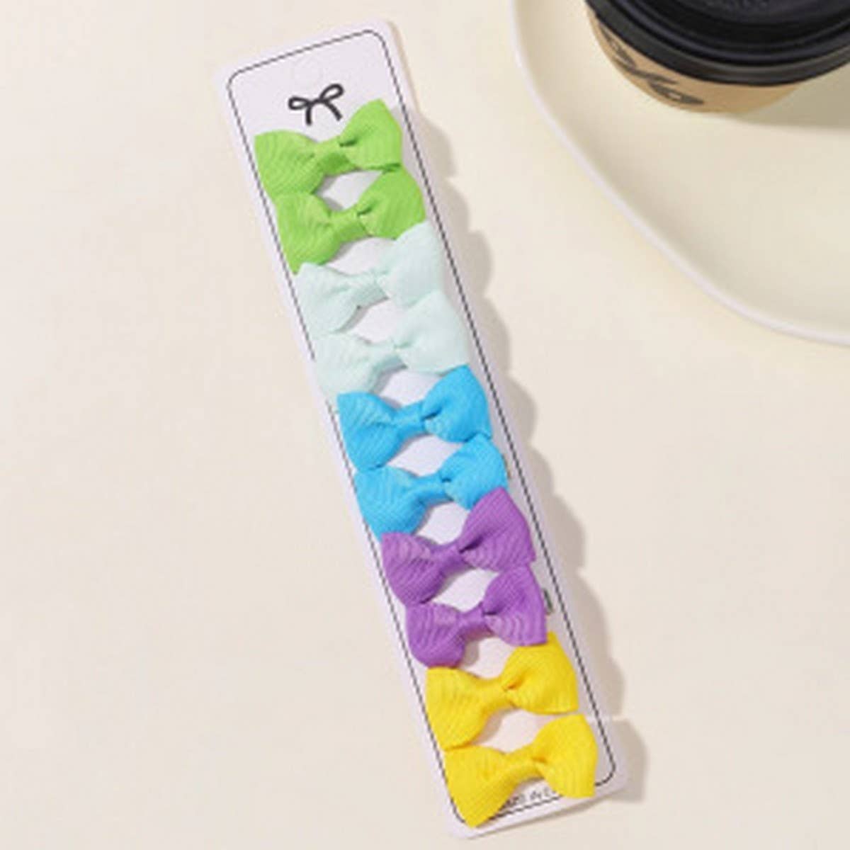 KIDS BOW HAIR CLIPS WITH NECK BOW DESIGN_CWAHA6727