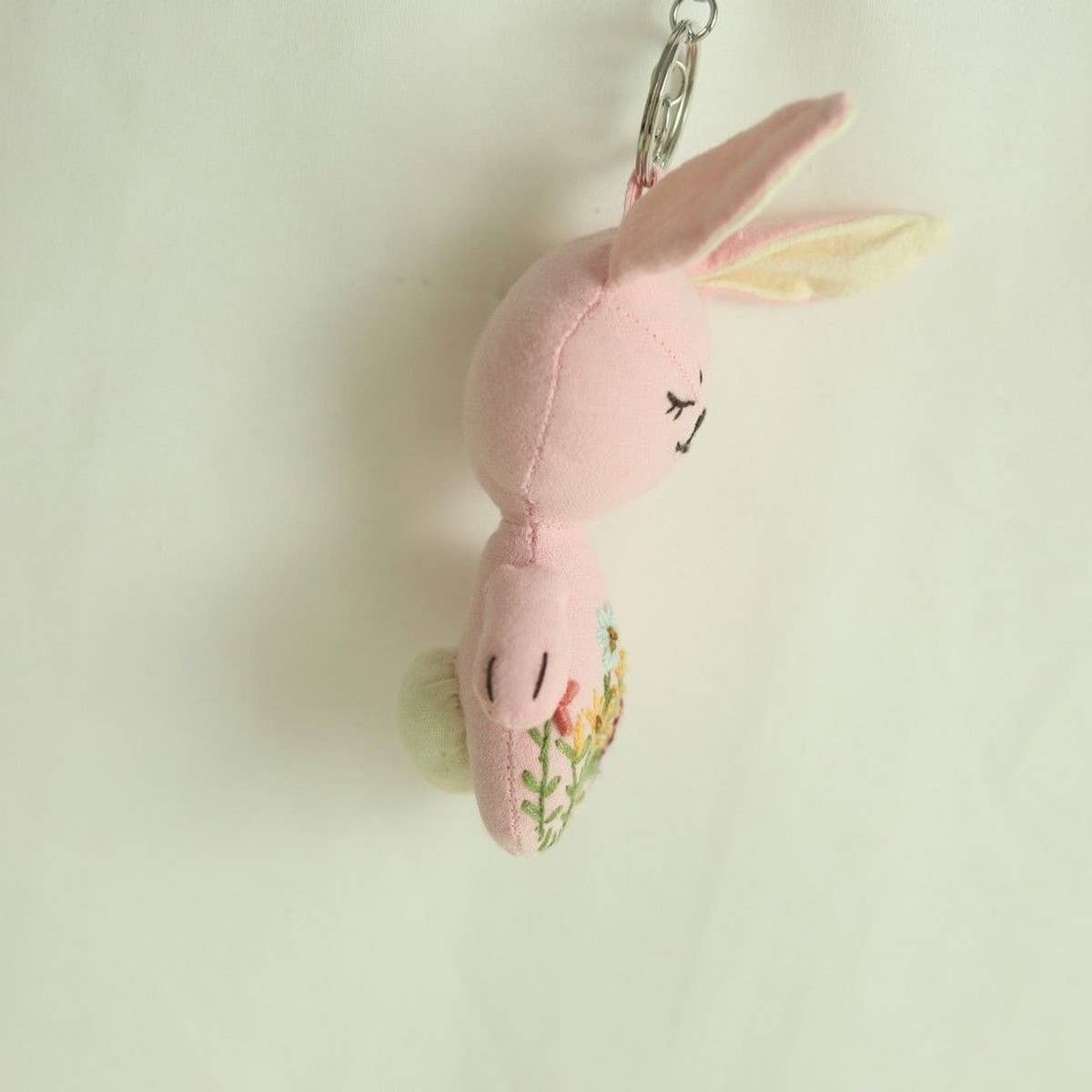 HAND EMBROIDERED CUTE PINK BUNNY PLUSH CHARM_CWMM6011