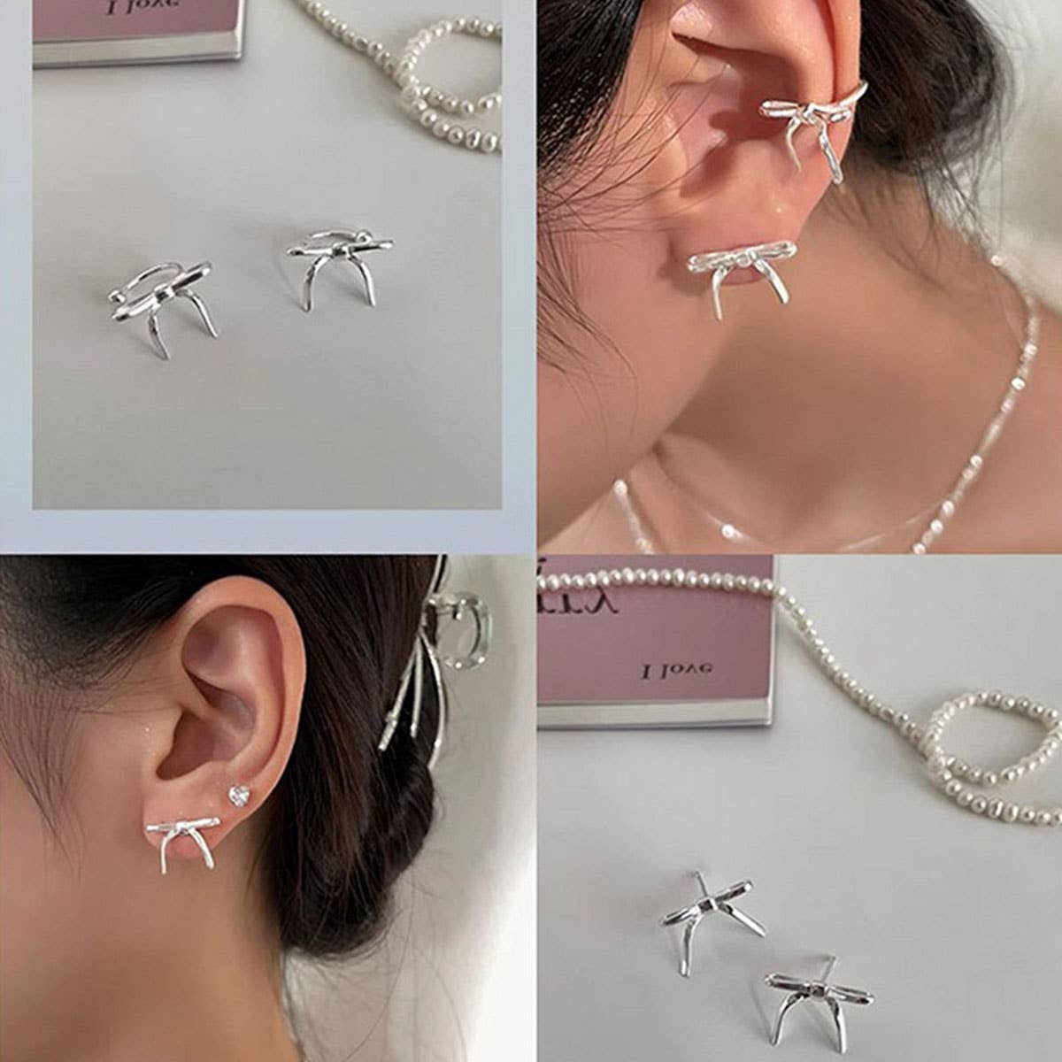 Versatile High-End Line Bow Earrings For Women