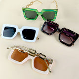 SQUARE FRAME CHAIN FASHION METAL SUNGLASSES WOMEN_CWASG0280