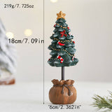 Cwmm10421_Mini Resin Christmas Tree Decor Diy Display