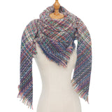 PLAID CIRCLE SCARF FALL WINTER WOVEN WRAP_CWASC0156
