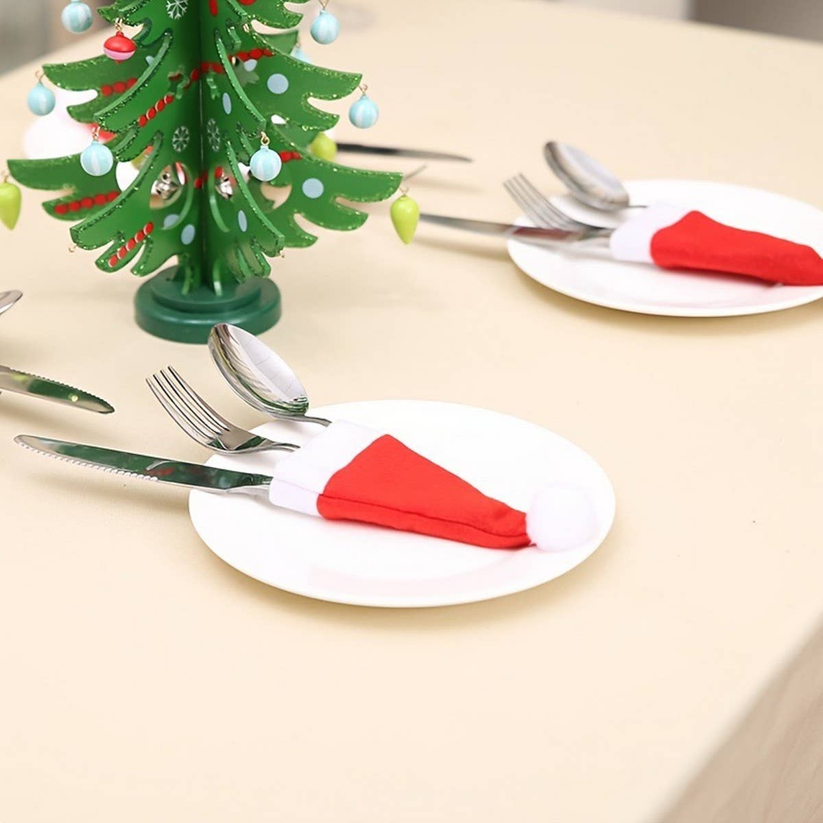 Cwmm9654_Christmas Mini Knife And Fork Set Wine Bottle Set