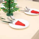 Cwmm9654_Christmas Mini Knife And Fork Set Wine Bottle Set