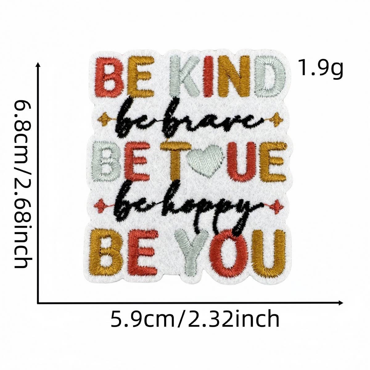 PERSONALIZED COLORFUL ENGLISH EMBROIDERY PATCH_CWMM4029