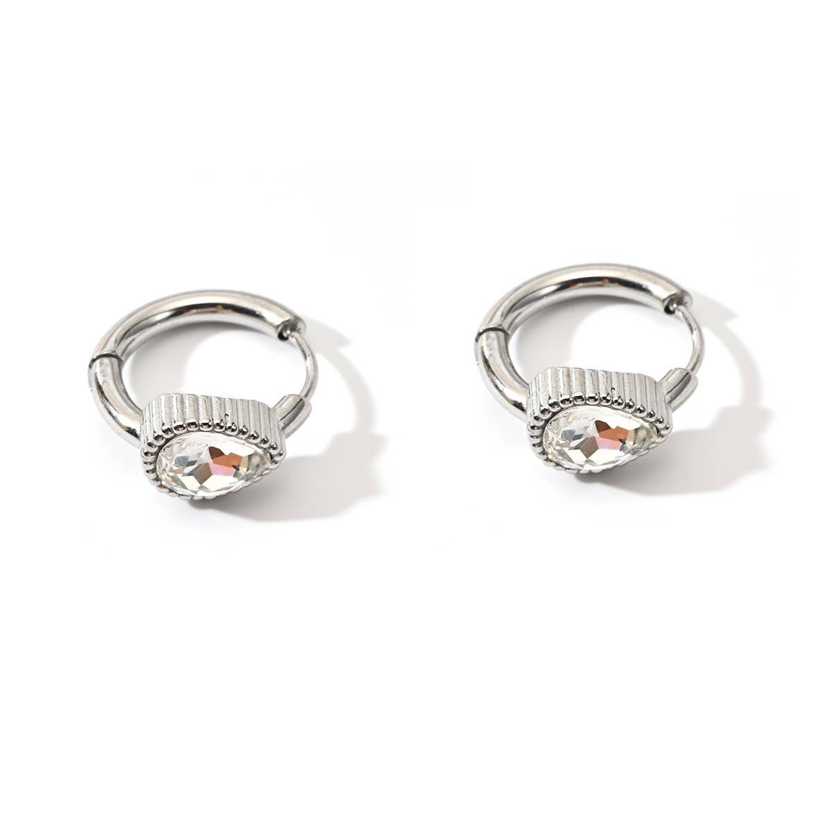 Unique Stainless Steel Heart Earrings With Cz_Cwmm8924