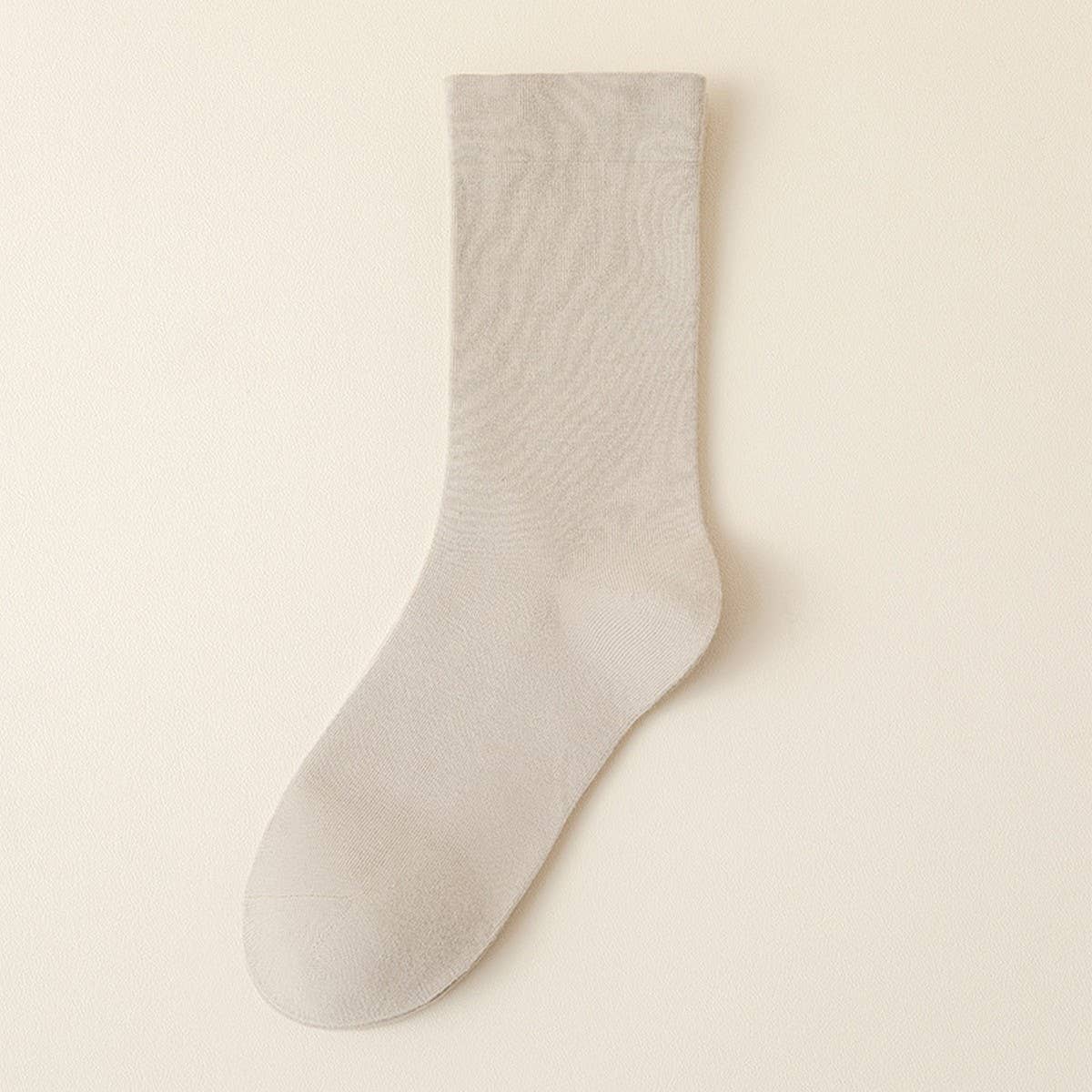 SOLID COLOR BONELESS SOCKS STACKED MID TUBE SOCKS_CWMS1116