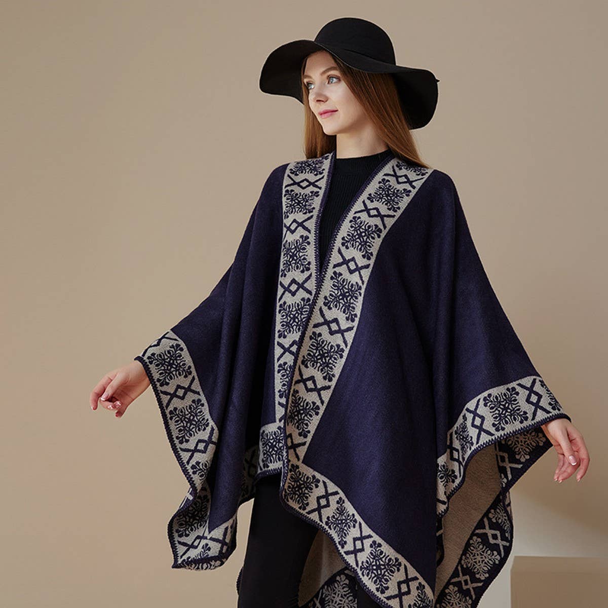 SHAWL SOLID COLOR IMITATION CASHMERE CAPE_CWASC2174