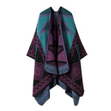 CAPE DARK DOUBLE SIDED WARM OUTER WEAR THICK SHAWL_CWASC2122