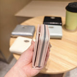 Minimalist Crackle Bifold Wallet With Zipper_Cwab06218