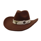 Western Ethnic Felt Cowboy Fedora Hat_Cwah04428