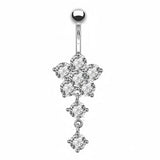FLOWER CZ BELLY RING HYPOALLERGENIC PIERCING_CWMM9252