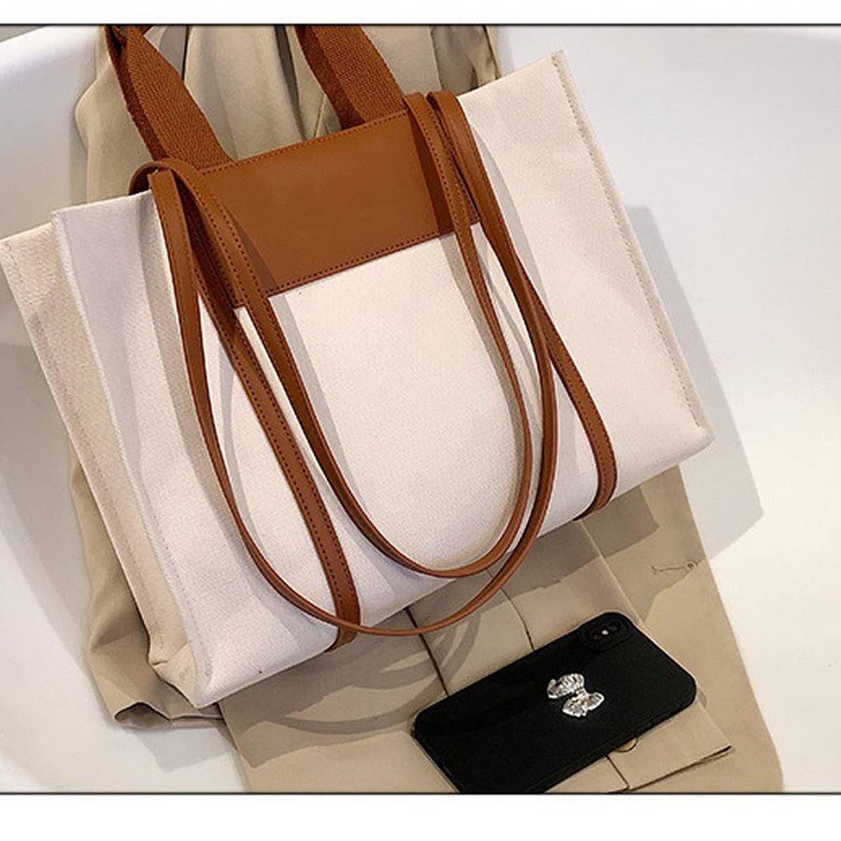 DAILY COMMUTING FASHION SHOULDER BAG TOTE BAG_CWAB1384