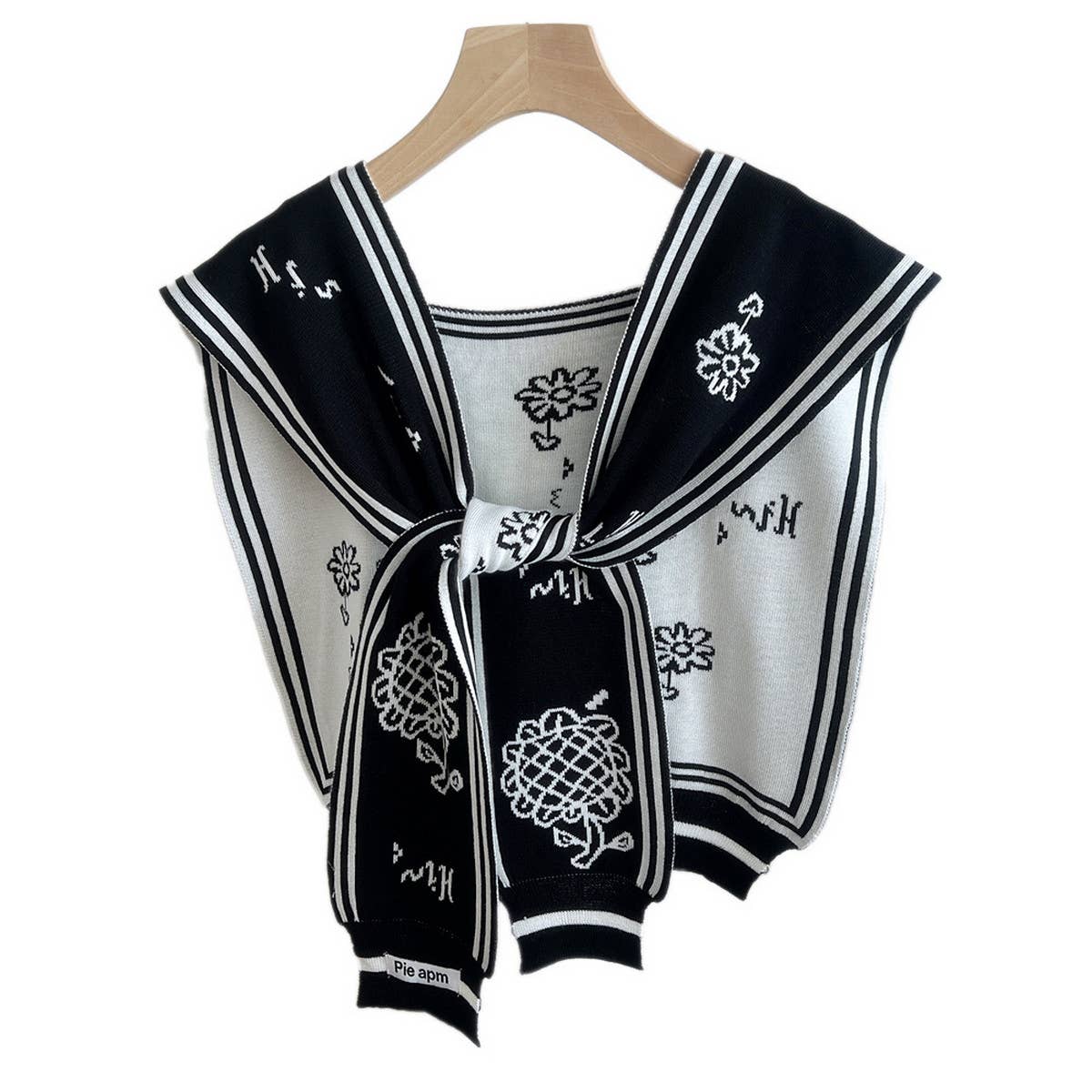 FLORAL KNIT SHAWL LIGHT CARDIGAN SCARF FOR WOMEN_CWASC0847