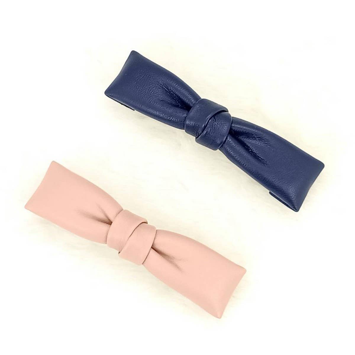 ELEGANT SIMPLE PU LEATHER BOW HAIR BARRETTE_CWAHA6351