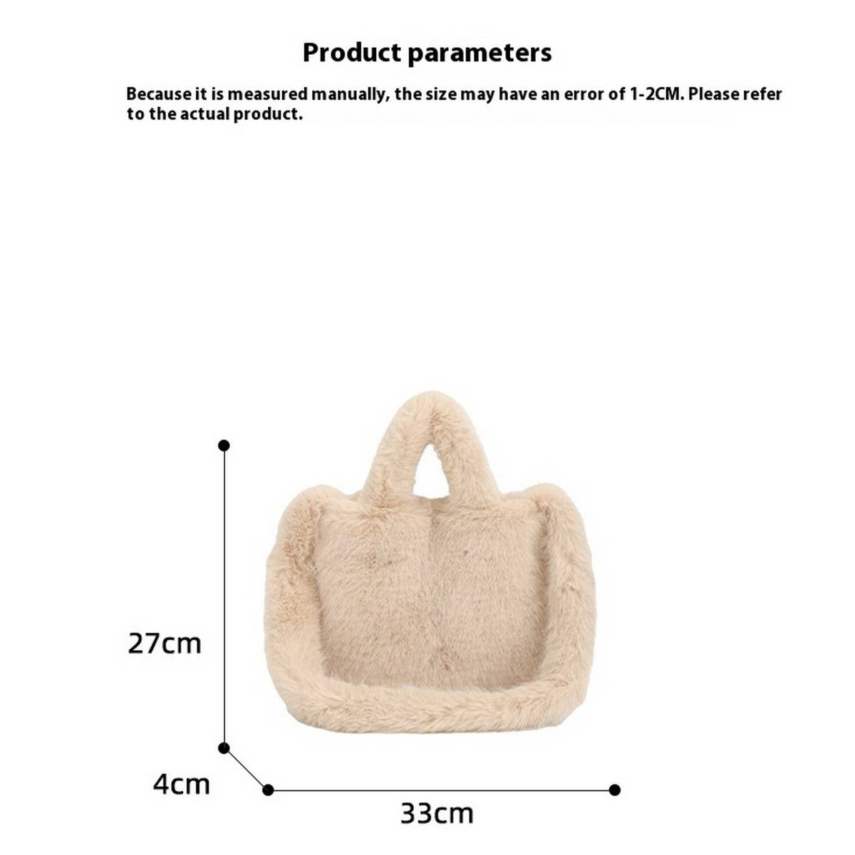 PLUSH TOTE BAG WOMEN LARGE SHOULDER CROSSBODY_CUAB00561