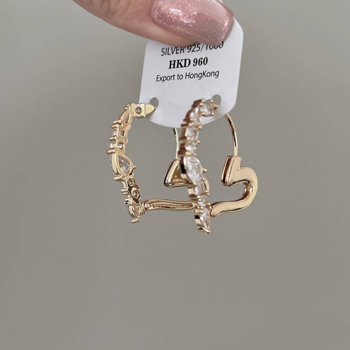 PERSONALIZED ZIRCON HEART EAR BUCKLE EARRINGS_CWAJE1348