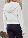 Cwohol0366_Zip-Up Long Sleeve Casual Hoodie Top