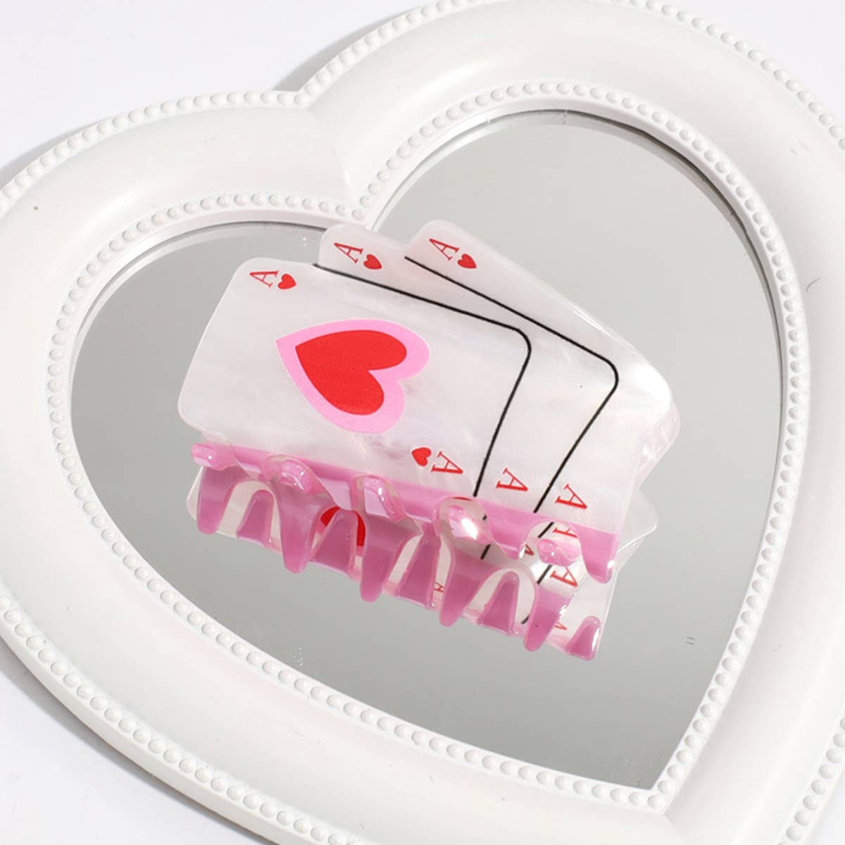 Vintage Acetate Hair Claw Angel Button Clip