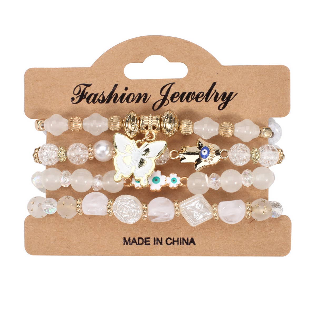 MULTI LAYER BUTTERFLY AND FLOWER BRACELET_CWAJE2230