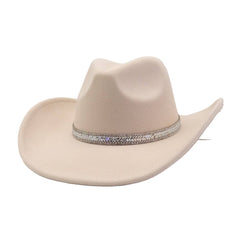 Unisex Wool Cowboy Fedora Ethnic Style Hat_Cwah04404