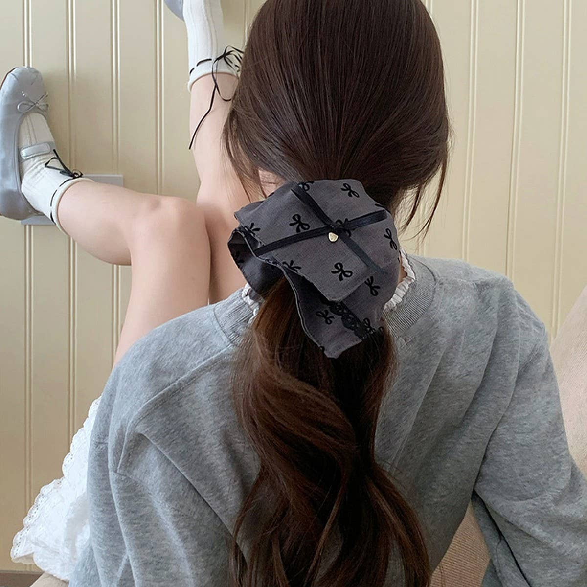 BOW SQUARE CIRCLE HAIRBAND HAIR ACCESSORIES_CWAHA3957