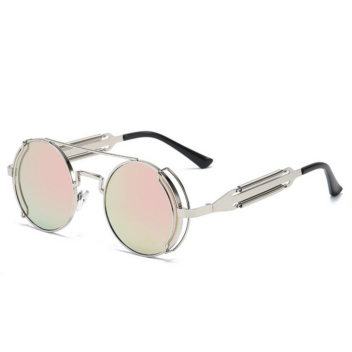 METAL ROUND FRAME STEAMPUNK METAL SUNGLASSES_CWASG0269