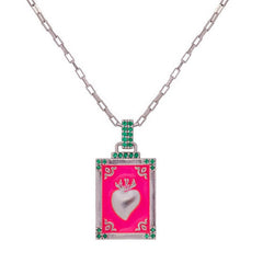 Vintage Simple Tarot Colorful Pendant Necklace_Cwmm3829