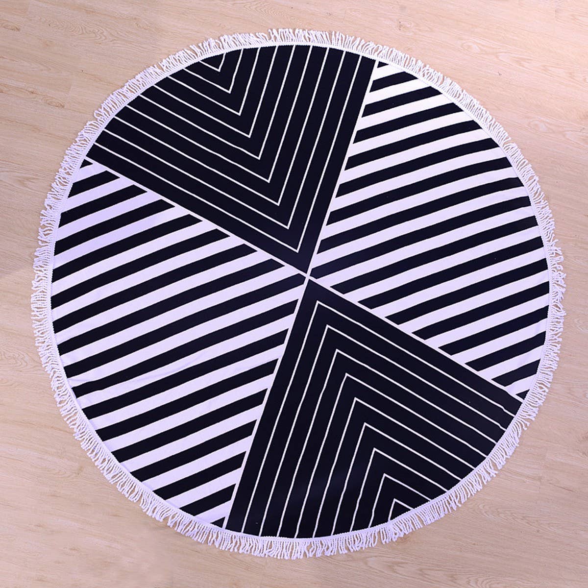 ROUND MICROFIBER TASSEL BEACH TOWEL BLANKET_CWMM7602