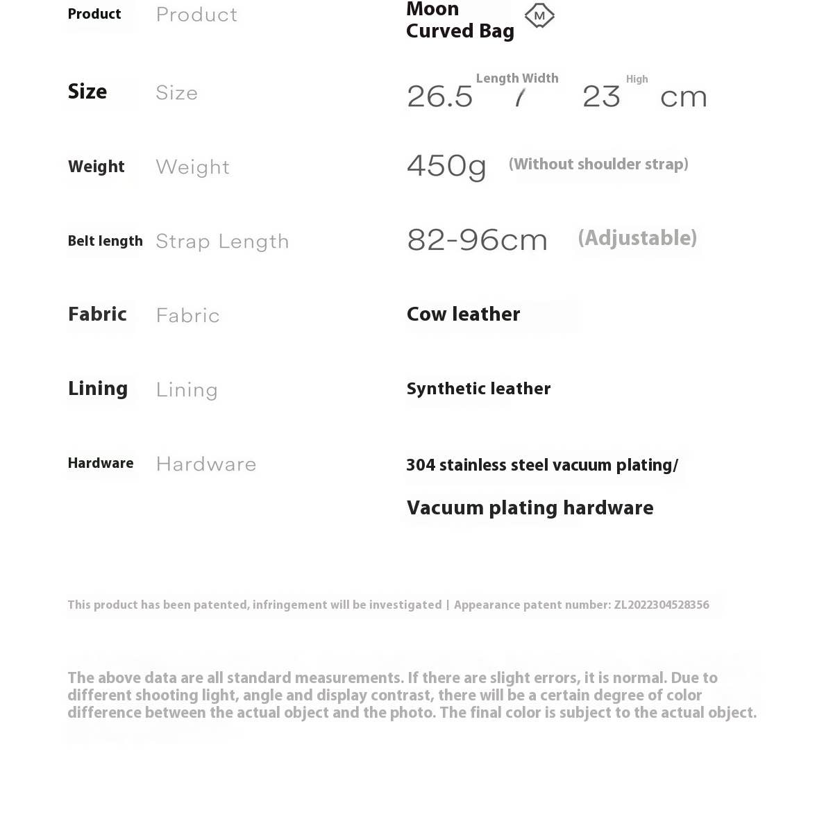 SMALL MOON BAG CLASSY SHOULDER UNDERARM TOTE_CWAB5325