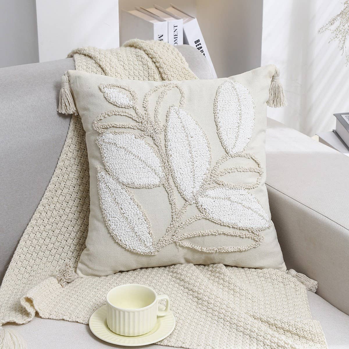 BOHO TUFTED EMBROIDERED PILLOW COVER FOR SOFA BED_CWMM7696