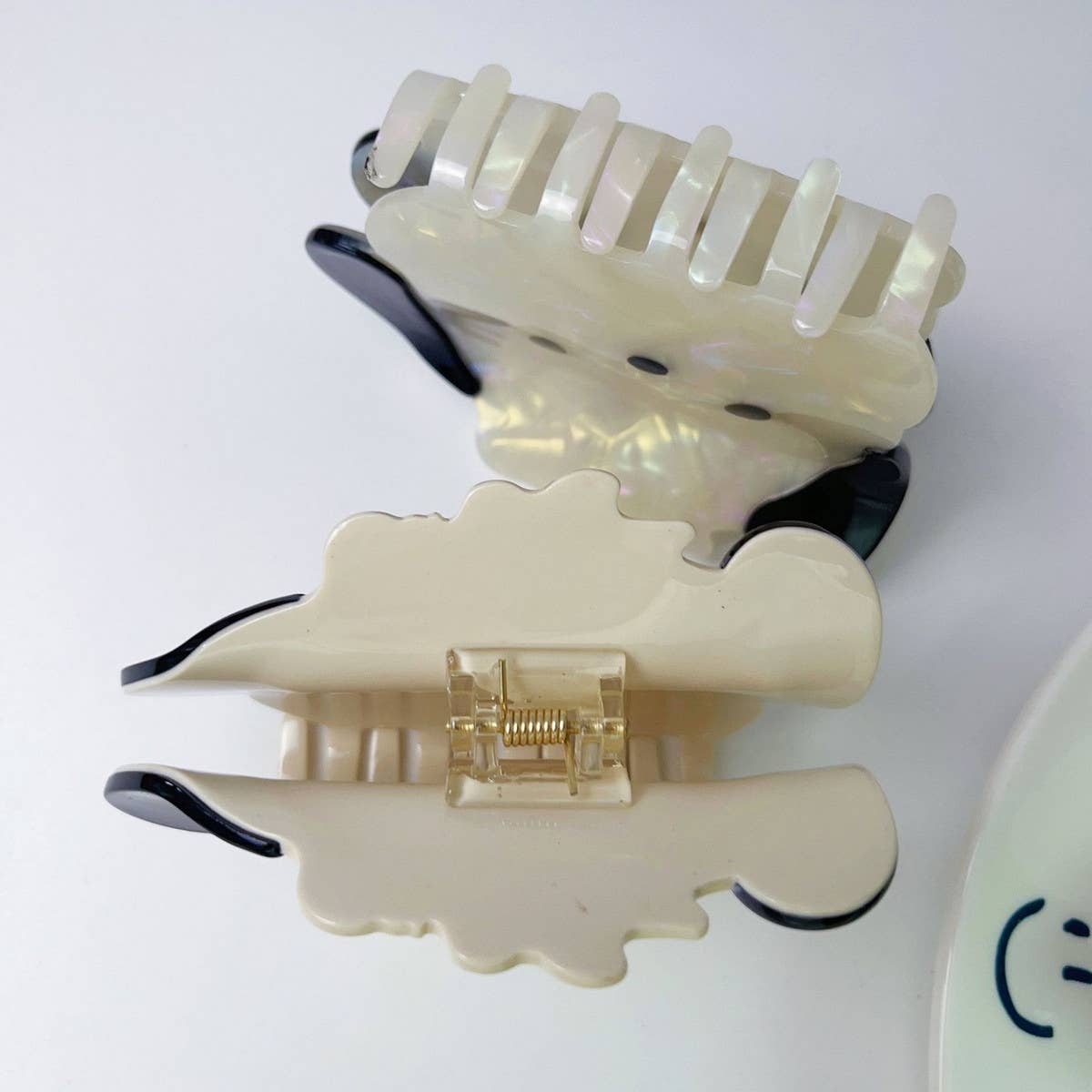 CUTE CARTOON CLOUD KITTEN HAIR CLAWS CLEAR GIRL_CWAHA1349